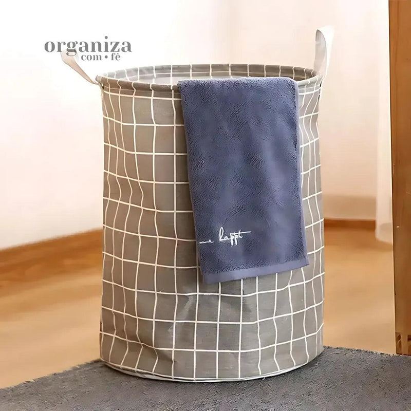 Cesto Organizador Multiuso em Algodão e Linho com Alças - Pine.D