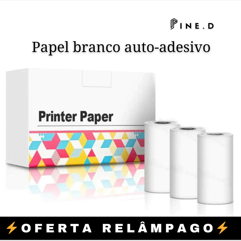 3 Rolos de papel autoadesivo